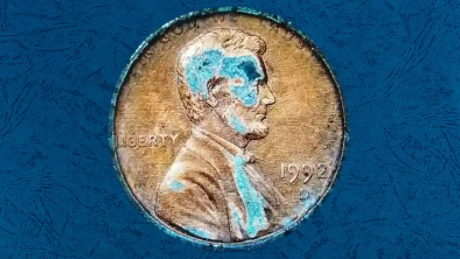 1992 penny wrong planchet error showing Lincoln cent design struck on a smaller dime-sized planchet